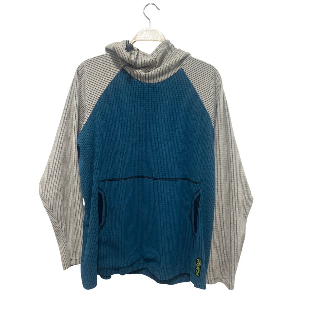 Melanzana Women's Recycled Polyester Made in USA Color Block Hoodie Sweater XL